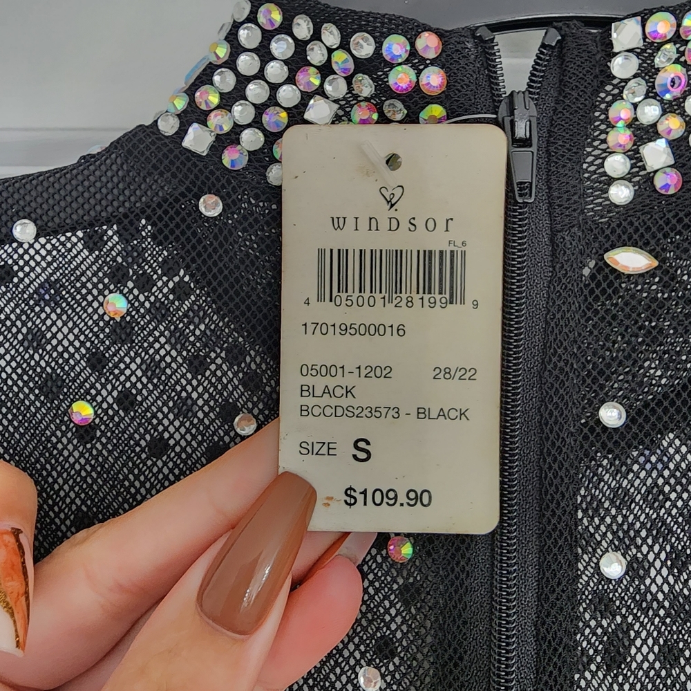 Windsor Mesh Rhinestone Dress - Picture 4 of 6